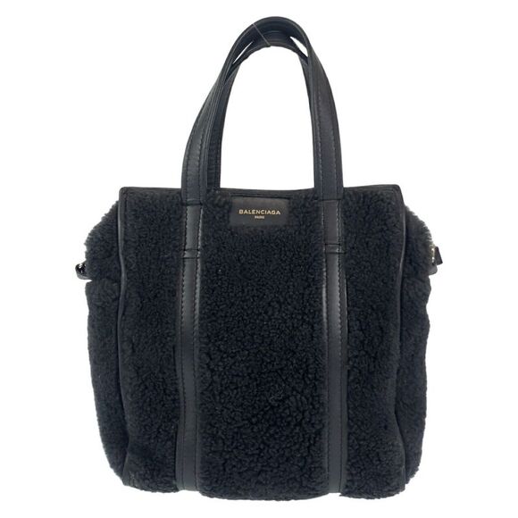 Balenciaga Bazaar Shopper Leather Shearling 2way Bag - Picture 1 of 7